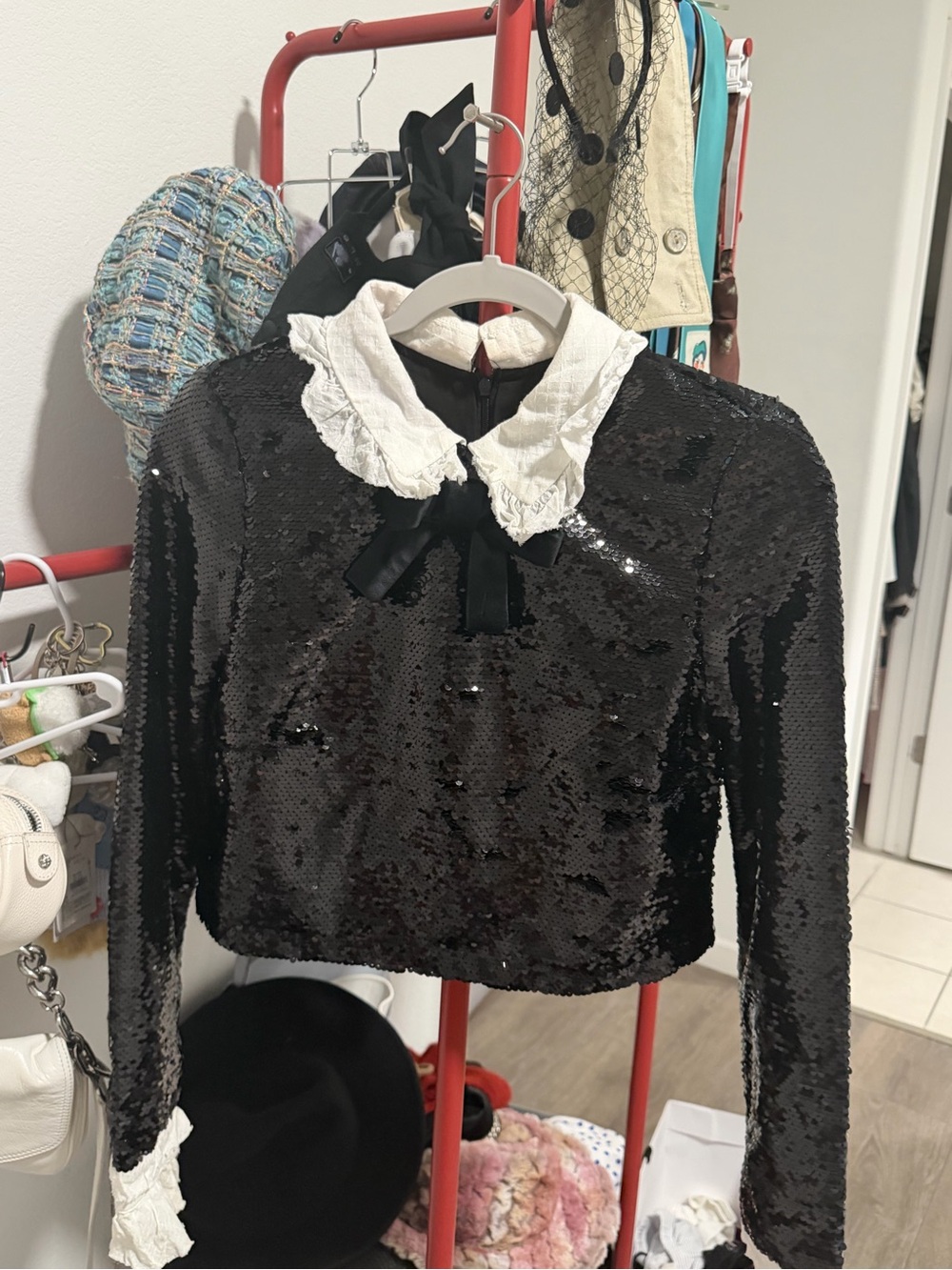 🖤 RomanceOfGirl Black Sequin Top